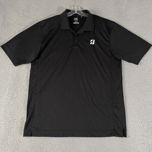 Bridgestone Tires Polo Shirt Men 2XL XXL Black Cutter Buck Golf Employee Office